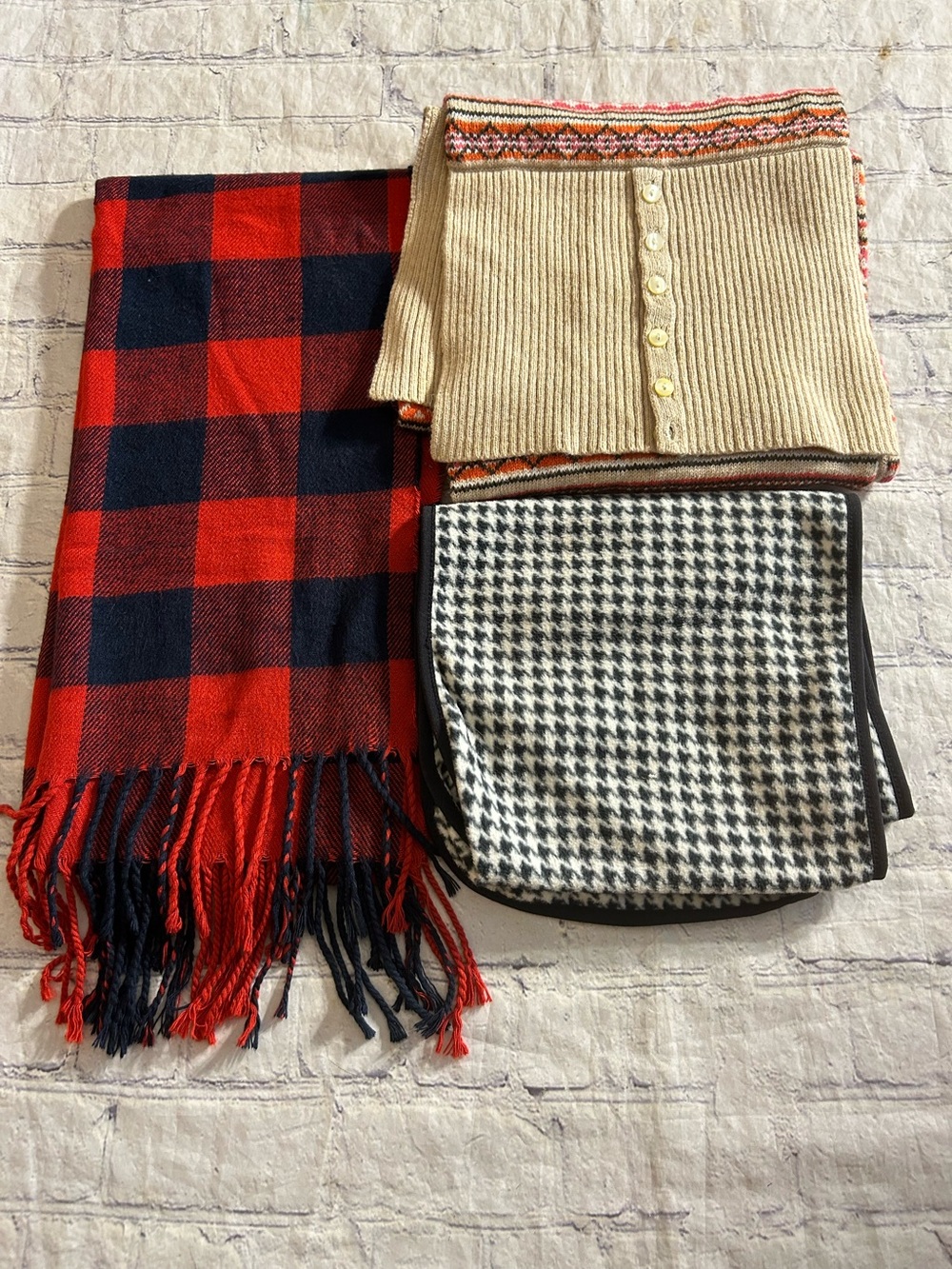 LANDS’END (3) DIFFERENT STYLES WOMEN’S SCARVES PREPPY